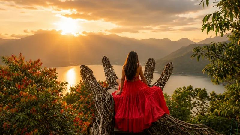 Wanagiri Hidden Hills Bali: Swing Views Over Twin Lakes