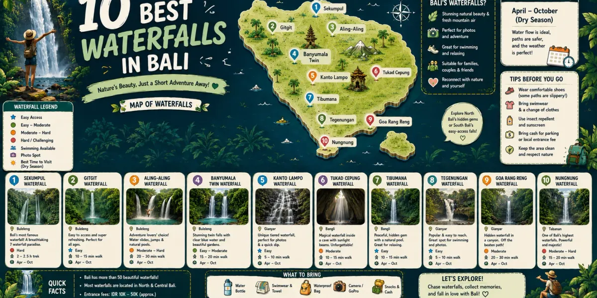 10 Best Waterfalls in Bali: Complete Guide