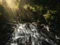 Goa Rang Reng Waterfall Bali: Sloping Cascade & Cave Near Ubud